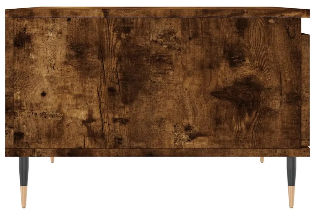 vidaXL Τραπεζάκι Σαλονιού Καπνιστή Δρυς 55x55x36,5εκ. Επεξεργασμ. Ξύλο