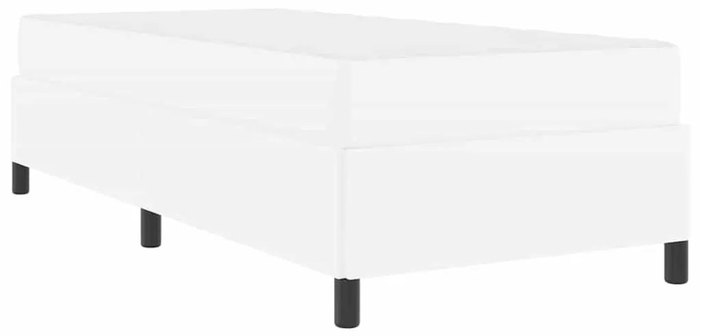 vidaXL Σκελετός κρεβατιού με στρώμα Λευκό 80 x 200 cm Τεχνητό δέρμα
