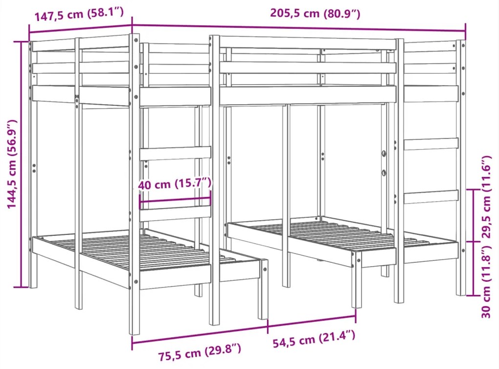 ΣΚΕΛΕΤΟΣ ΤΡΙΠΛΗΣ ΚΟΥΚΕΤΑΣ ΛΕΥΚΟΣ 140X200/70X140 ΕΚ. ΜΑΣΙΦ ΠΕΥΚΟ 3308578