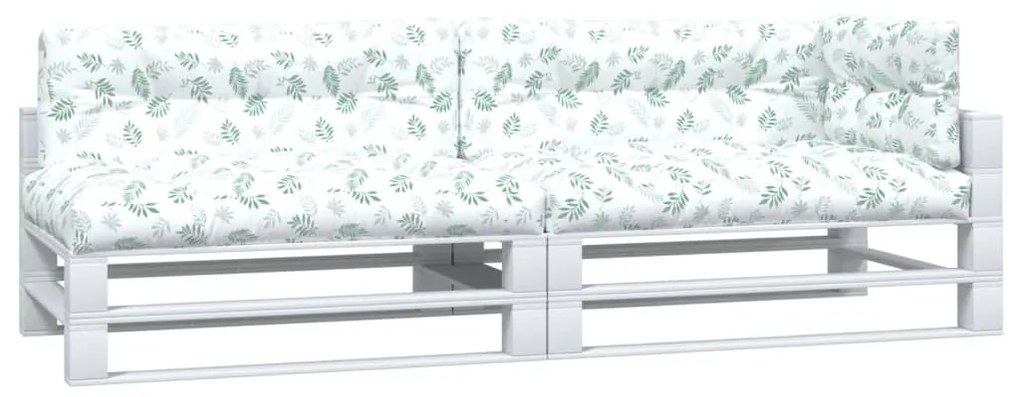 vidaXL Μαξιλάρια Παλέτας 5 τεμ. Σχέδιο Φύλλων Υφασμάτινα