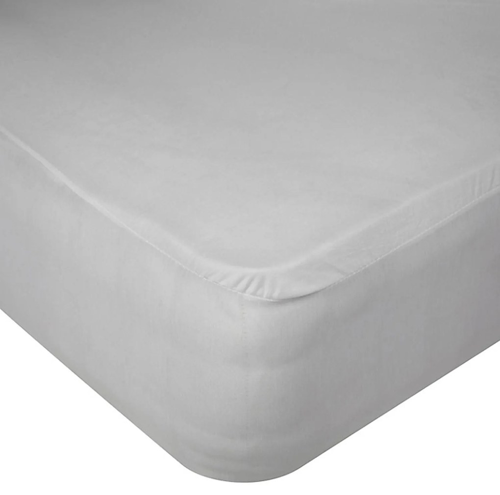Κάλυμμα Στρώματος Cotton Jersey White Viopros Υπέρδιπλo 160x200cm Cotton-Polyester