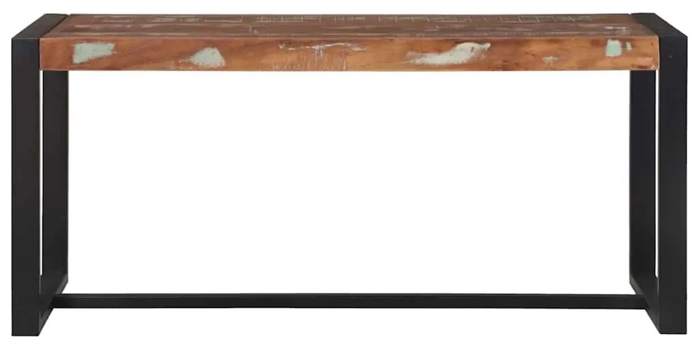vidaXL Παγκάκι Πολύχρωμο 100 x 35 x 45 εκ. Μασίφ ανακυκλωμένο ξύλο