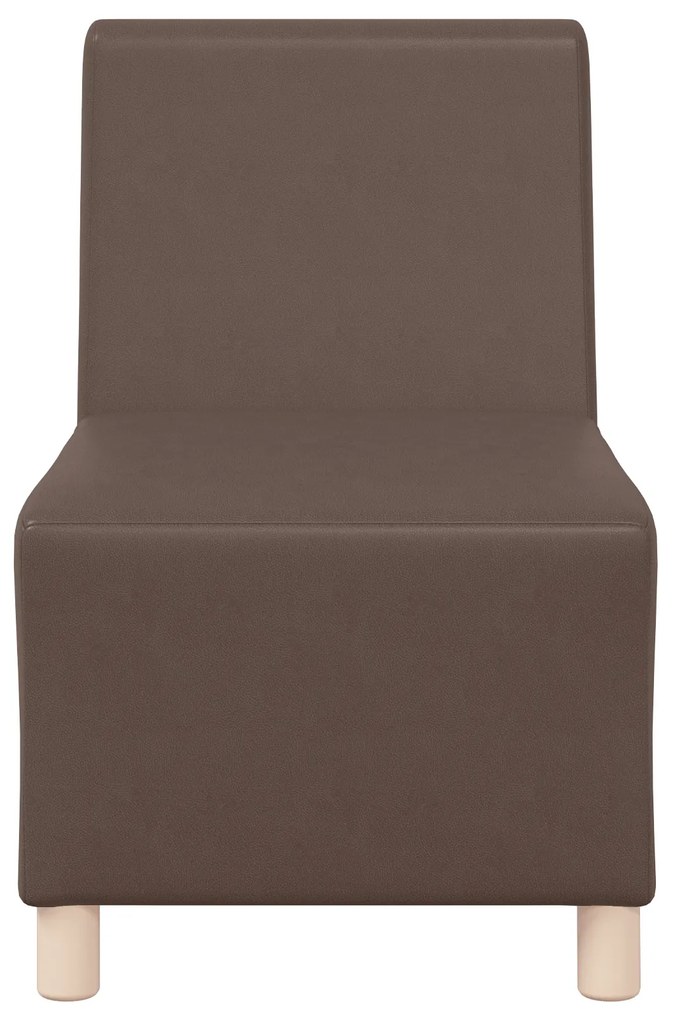 vidaXL Καναπέδες 3 pcs Καφέ 55 x 74 x 82 εκ. Τεχνητό δέρμα