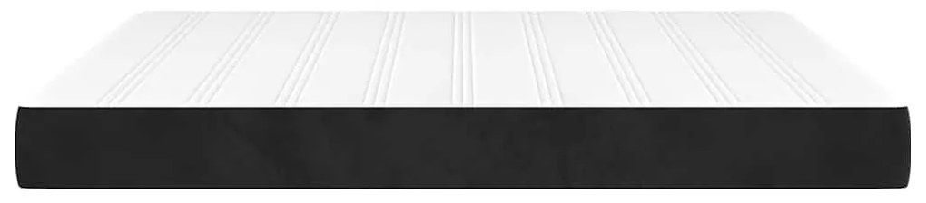 vidaXL Στρώμα με Pocket Springs Μαύρο 160x220x20 εκ. Βελούδινο