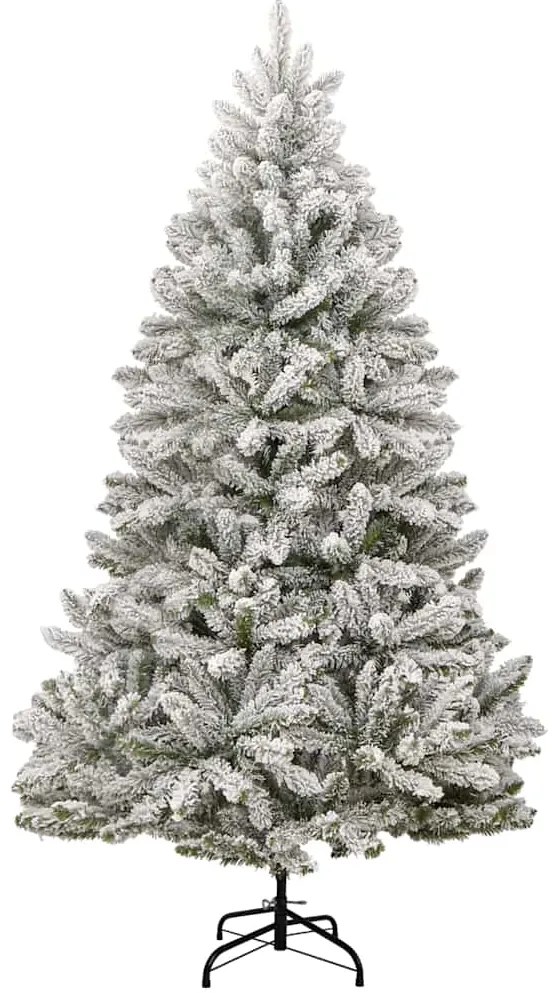 vidaXL Τεχνητό Χριστουγεννιάτικο Δέντρο Πράσινο και Λευκό 210 cm