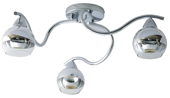 Φωτιστικό Οροφής Aca TNK81444CR3H ALIEN Ασημί (Silver Coloured)