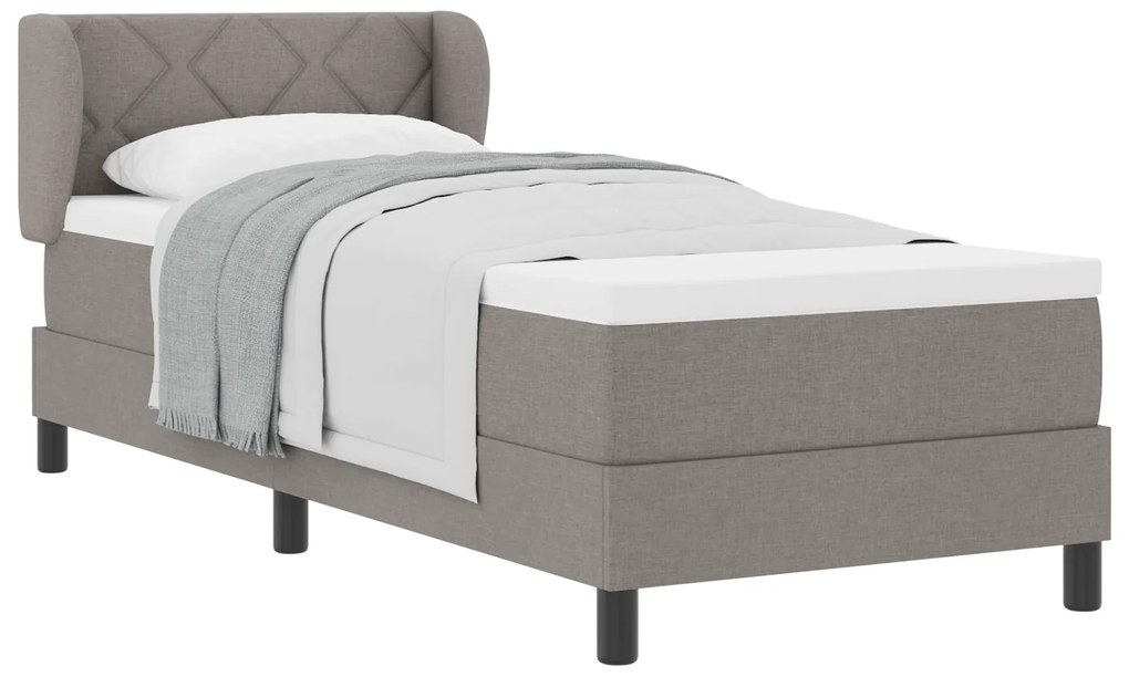 vidaXL Κρεβάτι Box Spring με στρώμα Ταούπ 80x200 εκ Fabric