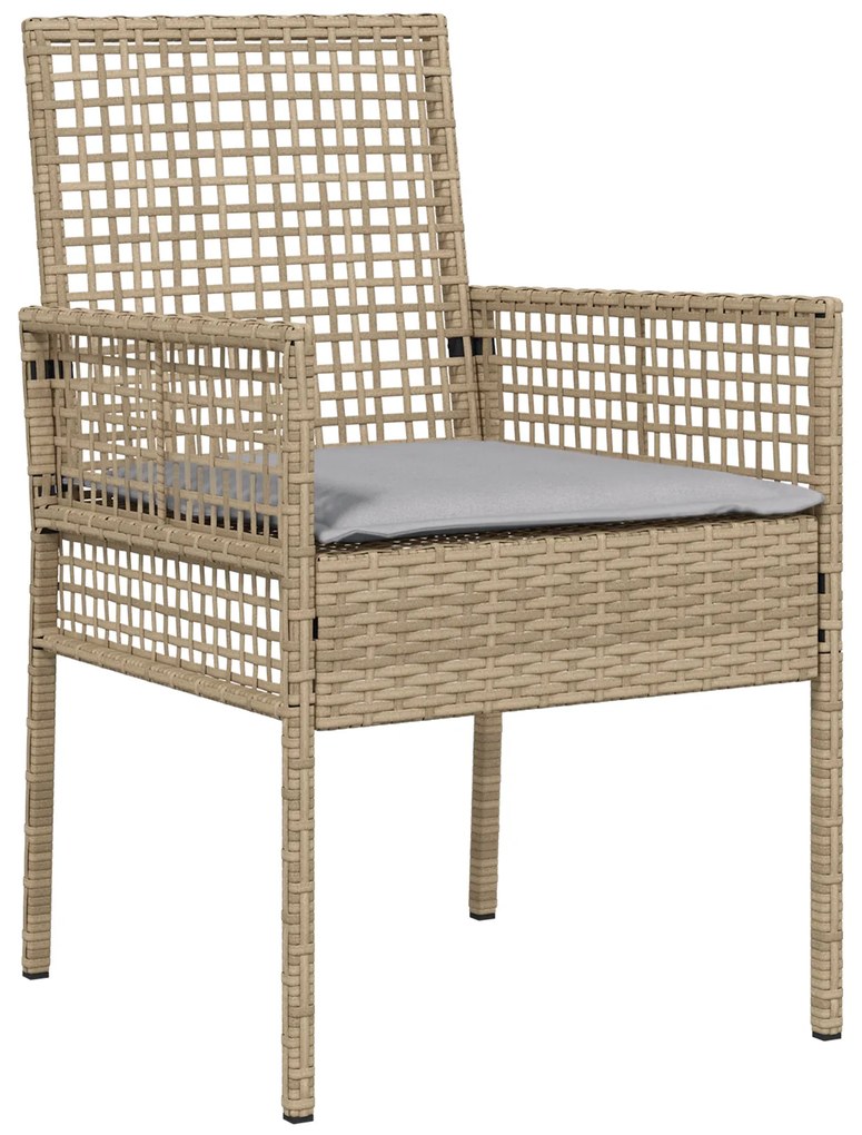 vidaXL Σέτ φαγητού για κήπο 5 pcs Μπεζ 150 x 90 x 75 cm