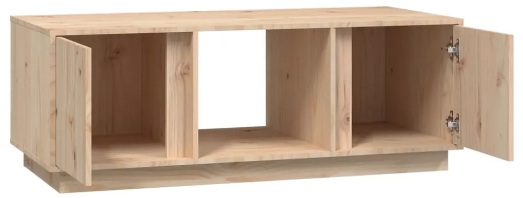 vidaXL Τραπεζάκι Σαλονιού Γκρι 110x50x40 εκ. από Μασίφ Ξύλο Πεύκου