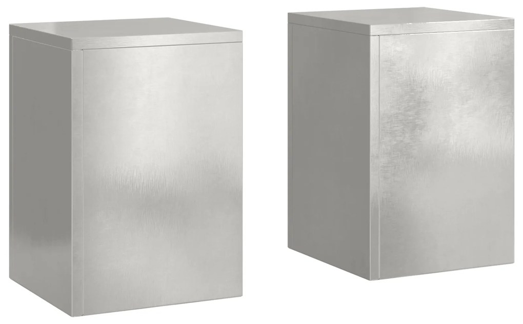 vidaXL Στήριγμα Φυτών Εξωτερικού Χώρου 2 τμχ 24x24x35 εκ Ανοξείδωτο ατσάλι