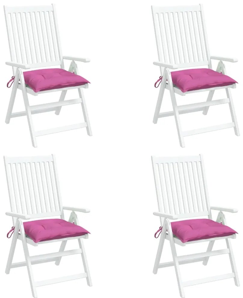 vidaXL Μαξιλάρια Καρέκλας 4 τεμ. Ροζ 50x50x7 εκ. Oxford Ύφασμα