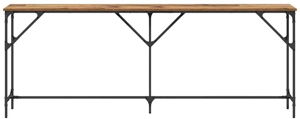 vidaXL Τραπέζι κονσόλας Παλιό Ξύλο 200 x 29 x 75 cm