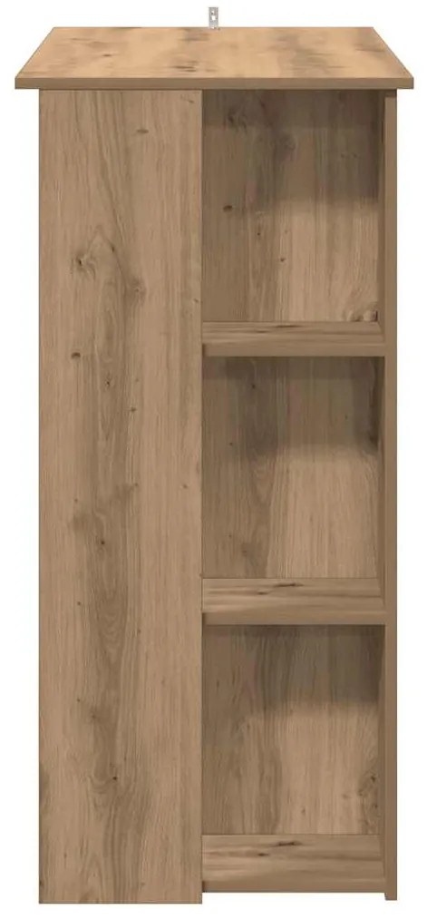 vidaXL Τραπέζι Κονσόλα με Ράφι Καφέ Δρυς 102x50x103,5εκ. Επεξεργ. Ξύλο