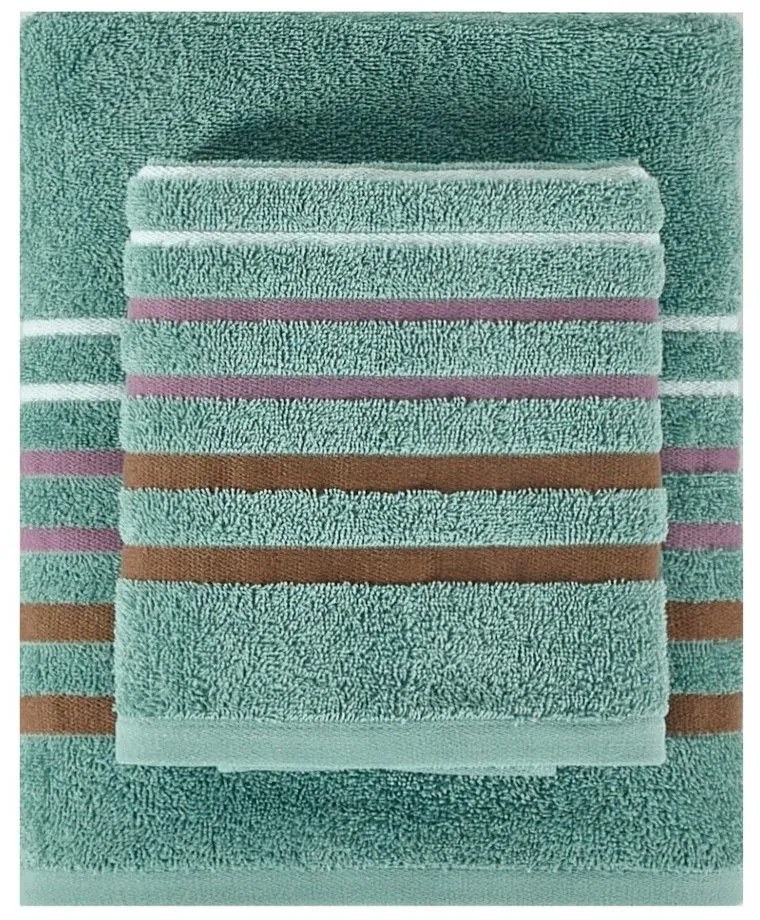 Πετσέτες Julia 10 (Σετ 2τμχ) Green Kentia Σετ Πετσέτες 70x140cm 100% Cotton