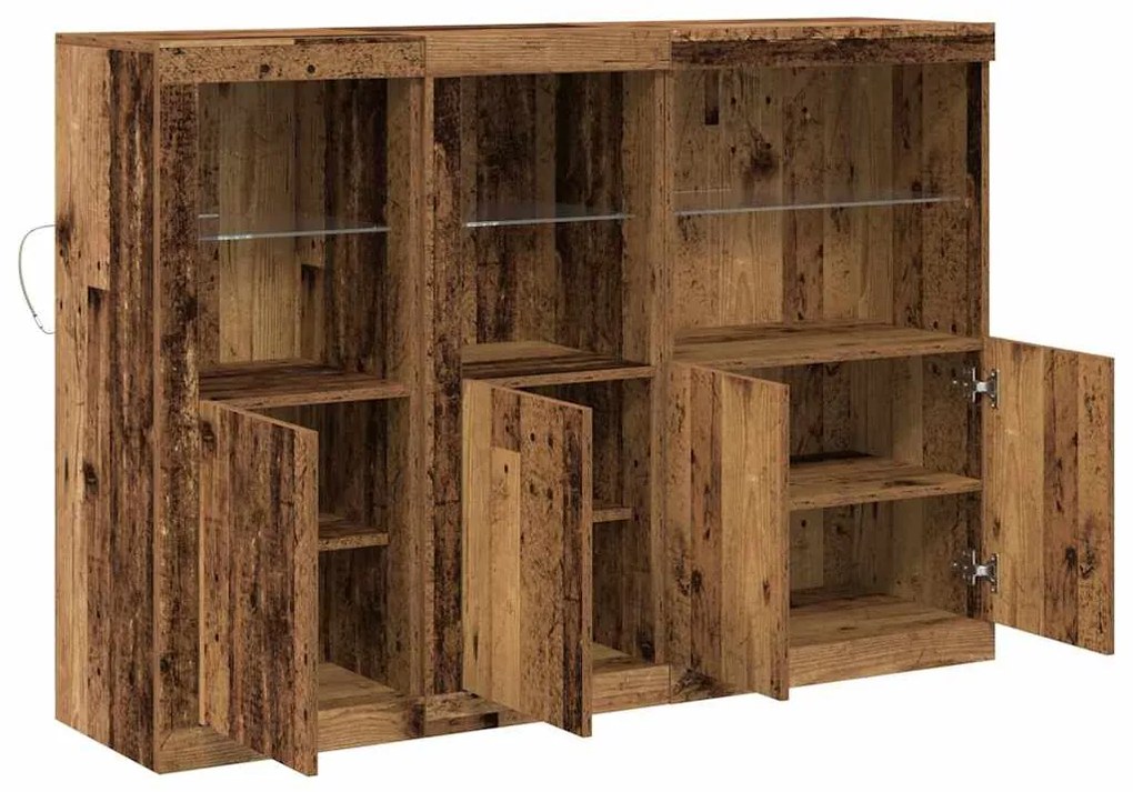 vidaXL Πλαϊνό γραφείο Παλαιό ξύλο 142.5 x 37 x 100 εκ.