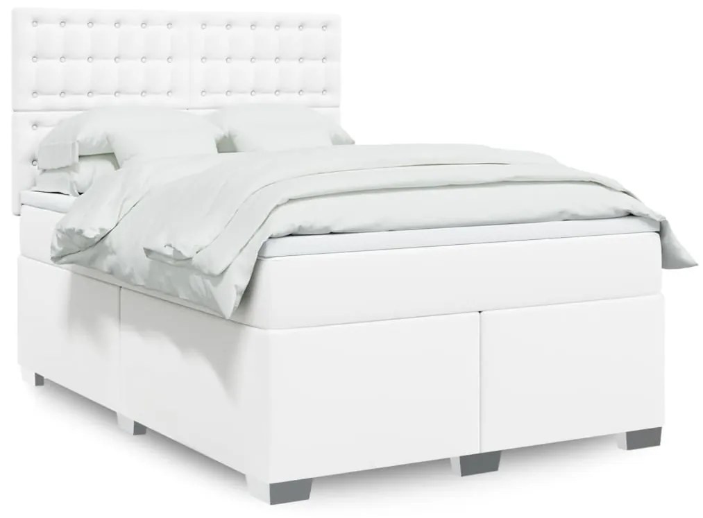 ΚΡΕΒΑΤΙ BOXSPRING ΜΕ ΣΤΡΩΜΑ ΛΕΥΚΟ 160X200ΕΚ.ΑΠΟ ΣΥΝΘΕΤΙΚΟ ΔΕΡΜΑ 3293029