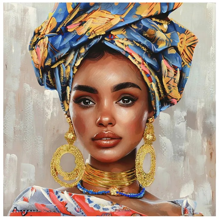 Πίνακας σε καμβά Turban Inart 80x3x80εκ