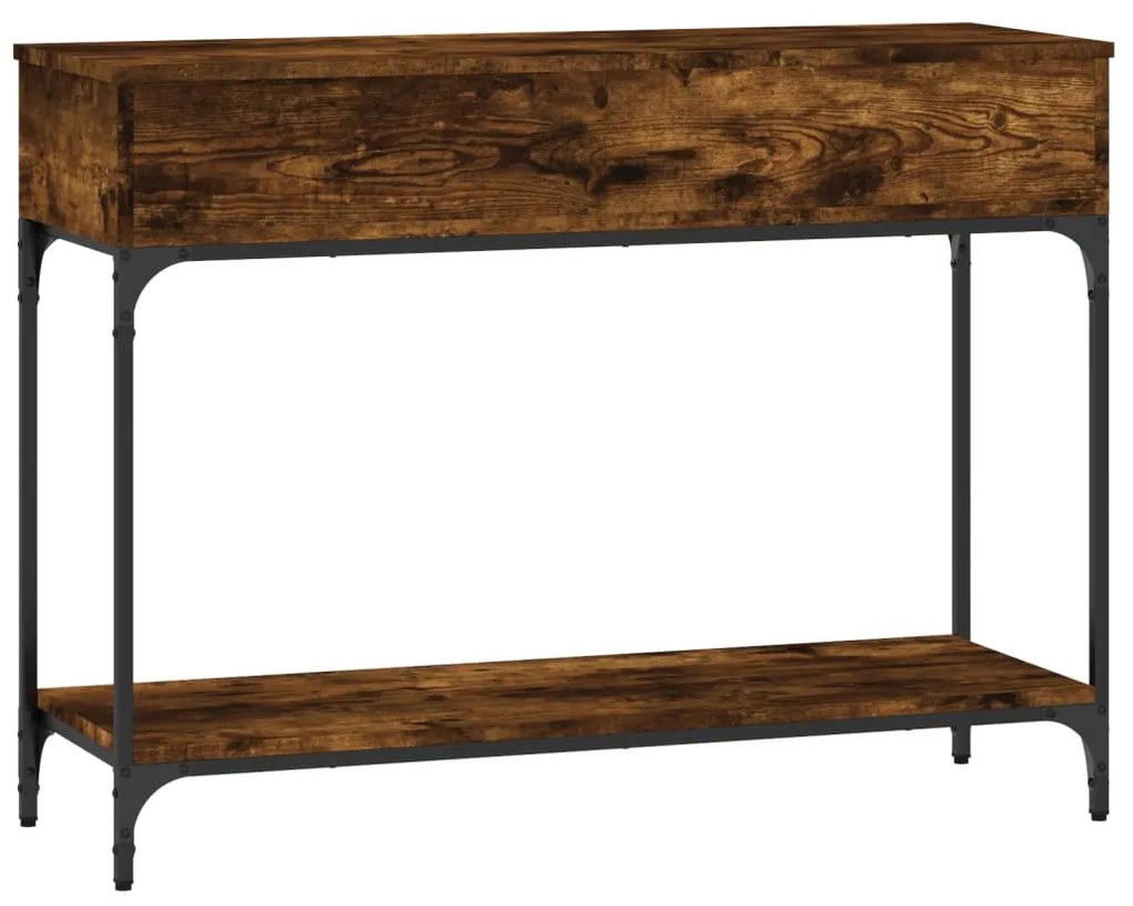 vidaXL Τραπέζι Κονσόλα Καπνιστή Δρυς 100x34,5x75 εκ. Επεξεργ. Ξύλο