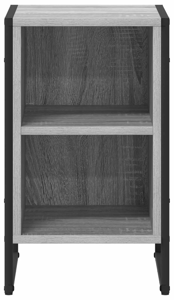 vidaXL Κομοδίνο 2 pcs Γκρίζο Σονομα 39.5 x 30 x 50 εκ