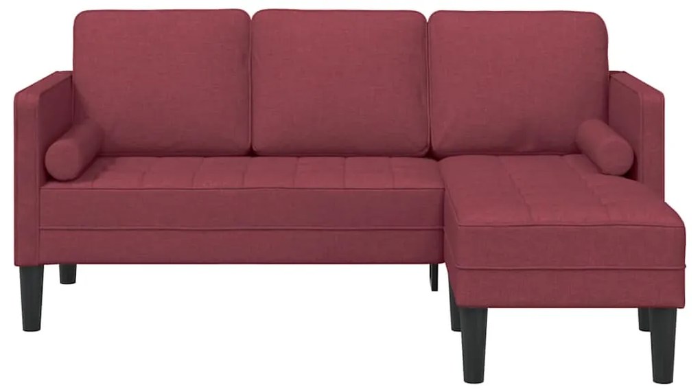 vidaXL Σετ Καναπέ με μαξιλάρι Κόκκινο 173 x 131 x 67 εκ Πολυεστέρας