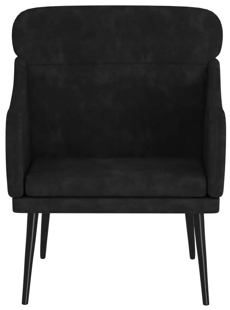 vidaXL Πολυθρόνα Μαύρη 63 x 76x 80 εκ. Βελούδινη