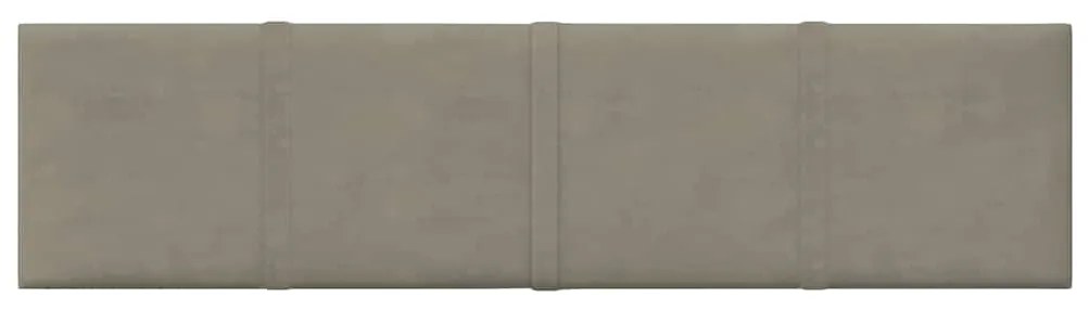 vidaXL Πάνελ Τοίχου 12 τεμ. Ανοιχτό Γκρί 60x15 εκ. 1,08 μ² Βελούδο