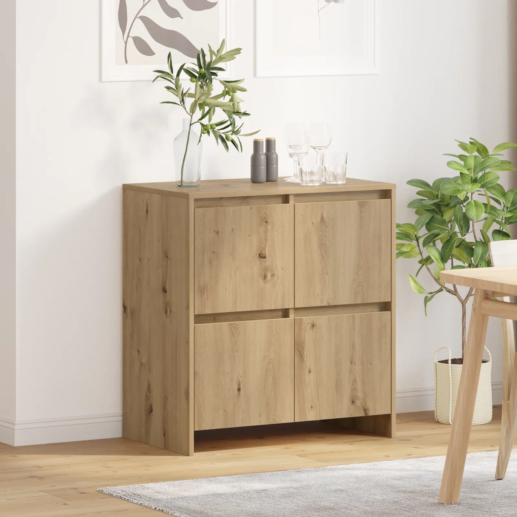 vidaXL Πλαϊνό γραφείο artisan δρυς 70 x 41 x 75 εκ. Επεξεργασμένο ξύλο