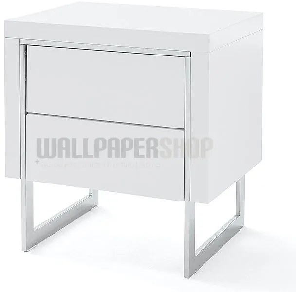 Gap Κομοδίνο Μαύρο / Λευκό Ματ 50x40x55