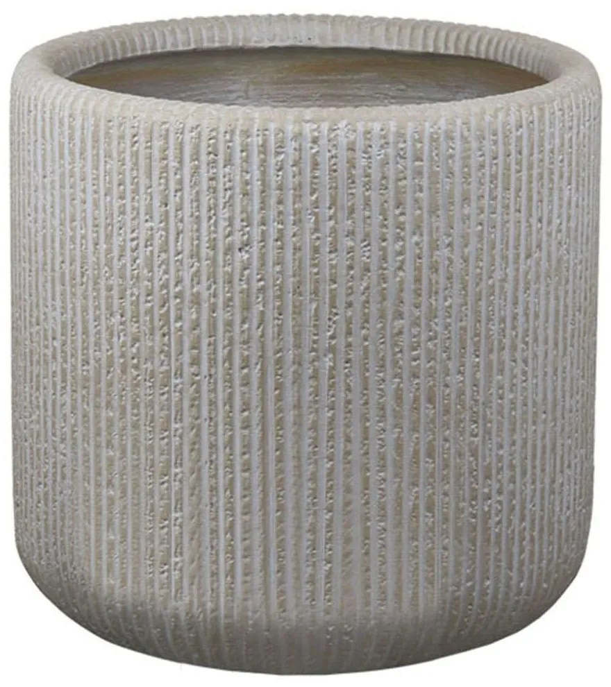 Κασπώ Πήλινο Γραμμωτό 06-00-23215-L Φ42x40cm Beige-Ecru Marhome Clay