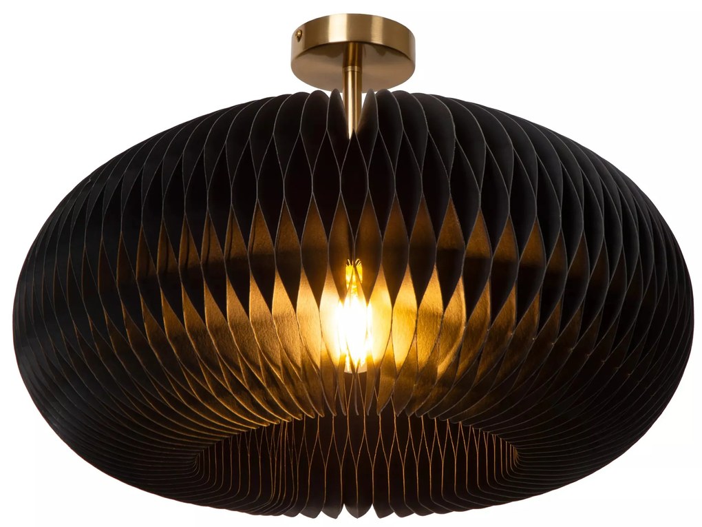 Φωτιστικό Οροφής Lucide 42101-52-30 ARMONI Μαύρο Ματ (Black Mat)|Χρυσό Χρώμα (Gold Coloured)