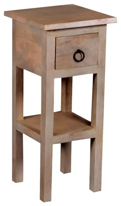 CLASSIC Stand - Τραπεζάκι Βοηθητικό H.55cm - 1 Συρτάρι, Ξύλο Ακακία Φυσικό  25x25 H.55cm ΕΑ730,2