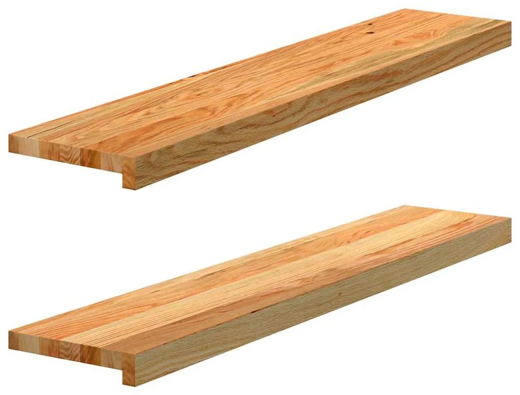 vidaXL Περβάζια παραθύρων 2 τεμ. Αν. Καφέ 100x20x2εκ. Μασίφ Ξύλο Δρυός