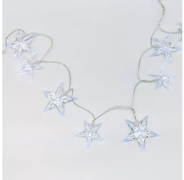 Λαμπάκια Σειρά Big-Medium Stars 10 LED Μπαταρίας 3xAA Διάφανο Καλώδιο X061021242 ACA-X061021242-Διάφανο X061021242