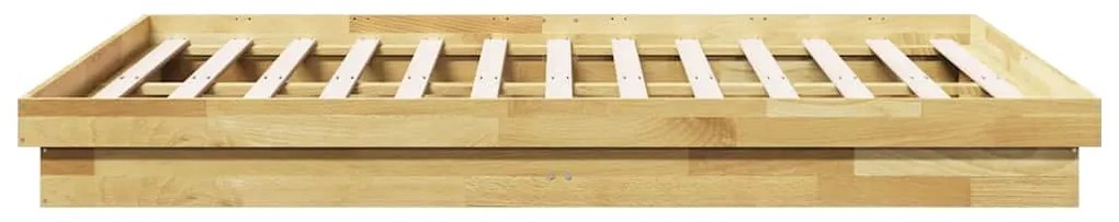 vidaXL Πλαίσιο κρεβατιού χωρίς στρώμα 150x200 cm μασίφ ξύλο δρυς