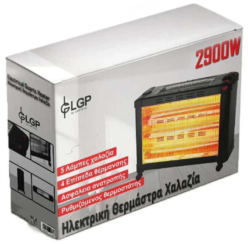 Lamtech LGP112648 Σόμπα Χαλαζία με Θερμοστάτη 2900W