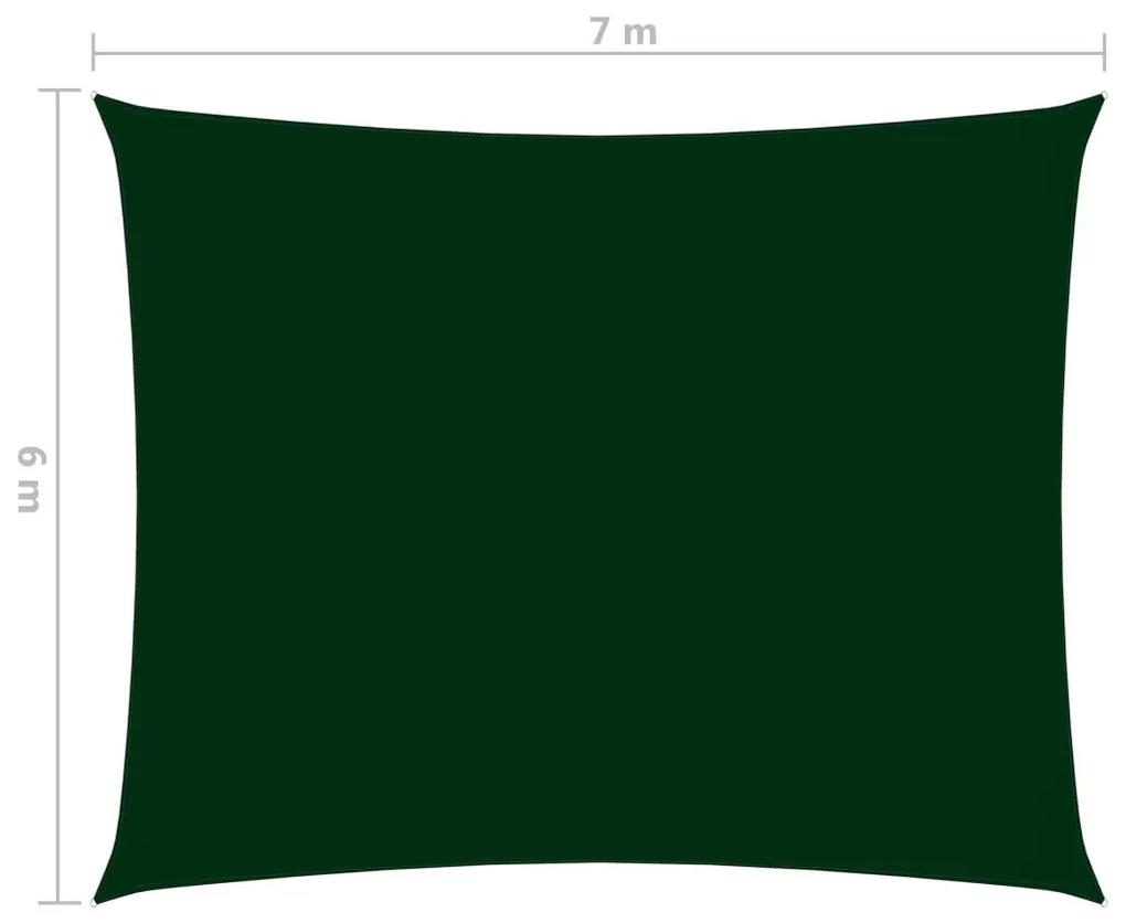 Πανί Σκίασης Ορθογώνιο Σκούρο Πράσινο 6 x 7 μ από Ύφασμα Oxford - Πράσινο