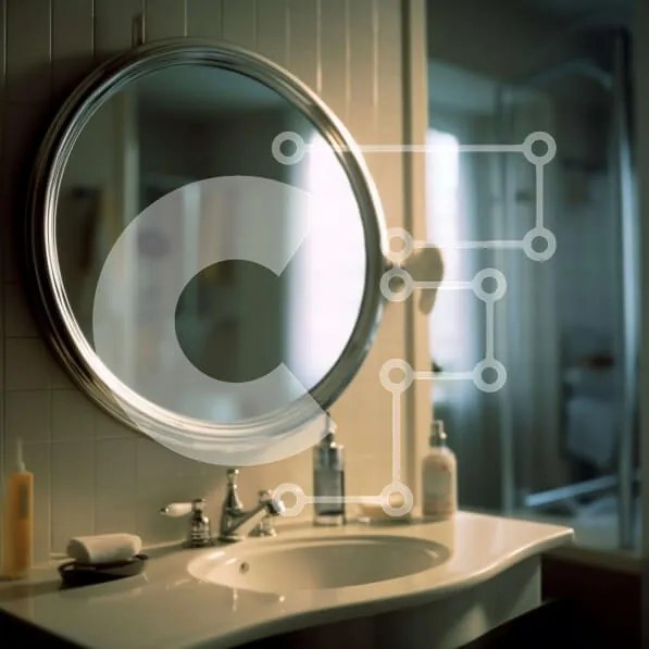 Intra Συλλεκτικό Ξύλινο Παζλ Plywood 4mm - Κομψό σετ νιπτήρα και καθρέφτη μπάνιου Σε Ξύλινο Κουτί - Διαστάσεις Puzzle: 10x10 cm – 25 κομμάτια