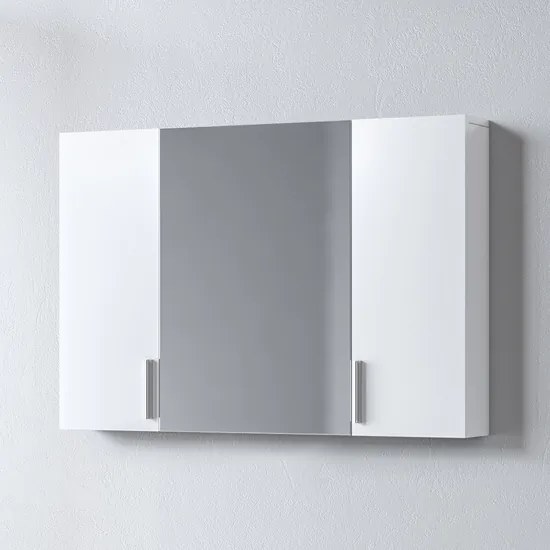 Καθρέφτης SIENA WHITE 100 3MSI100GL0W με ντουλάπια 96x14x65cm 3MSI100GL0W