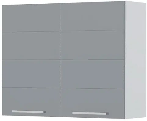 Ντουλάπι κρεμαστό Hudson V7-90-2K-Λευκό - Γκρι