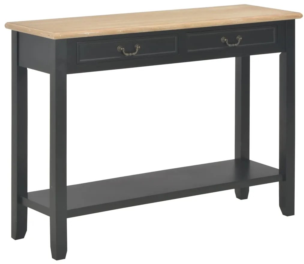 vidaXL Τραπέζι Κονσόλα Μαύρο 110 x 35 x 80 εκ. Ξύλινο