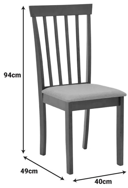 Καρέκλα Houston σε καρυδί απόχρωση 40x49x94εκ 2αδα 40x49x94 εκ.