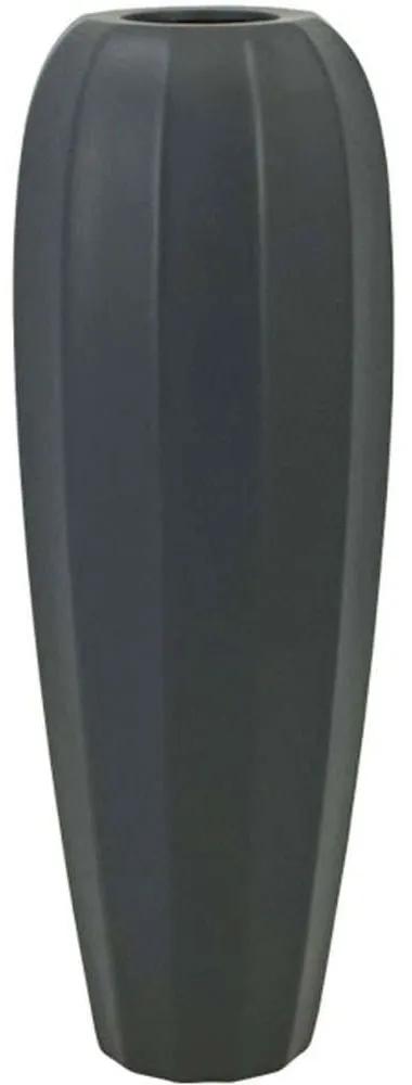 Βάζο Μπόμπα 15-00-22505-45 Φ15x48cm Dark Grey Marhome Κεραμικό