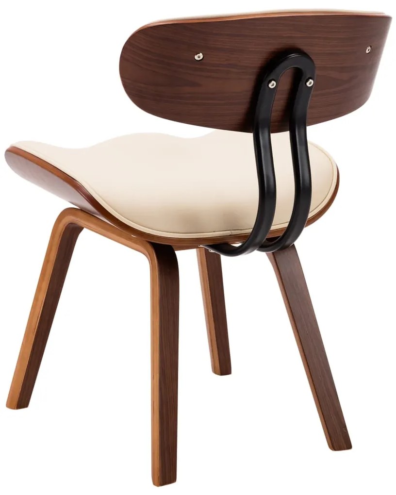 vidaXL Καρέκλες Τραπεζαρίας 6 τεμ. Κρεμ Λυγισμένο Ξύλο/Συνθετικό Δέρμα