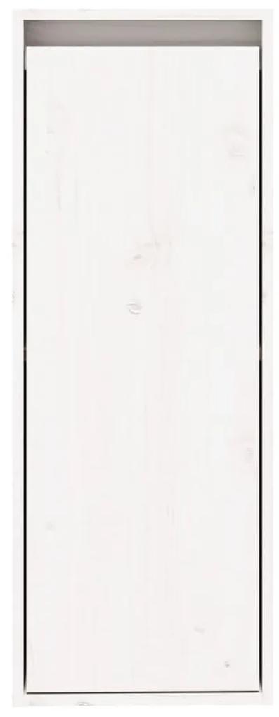 vidaXL Ντουλάπι Τοίχου Λευκό 30 x 30 x 80 εκ. από Μασίφ Ξύλο Πεύκου