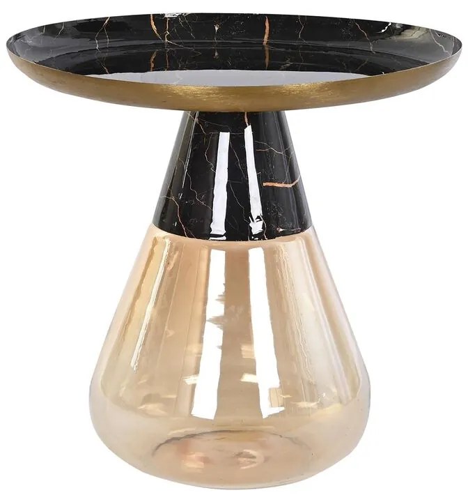 Βοηθητικό Τραπέζι DKD Home Decor Δίχρωμα Κρυστάλλινο Σίδερο 60 x 60 x 57 cm