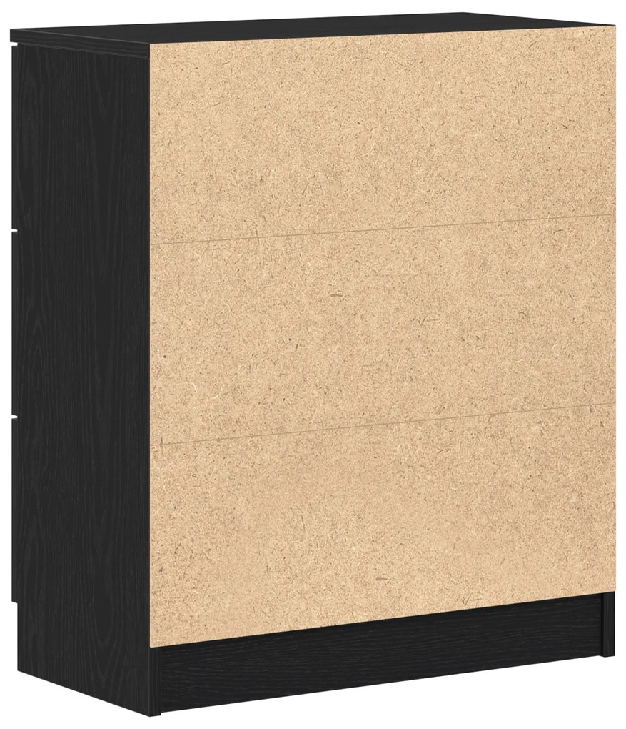 vidaXL Μαύρος Διπλωμένος Μπουφές 60x30x70 εκ. Κατασκευασμένος από Επεξεργασμένο Ξύλο
