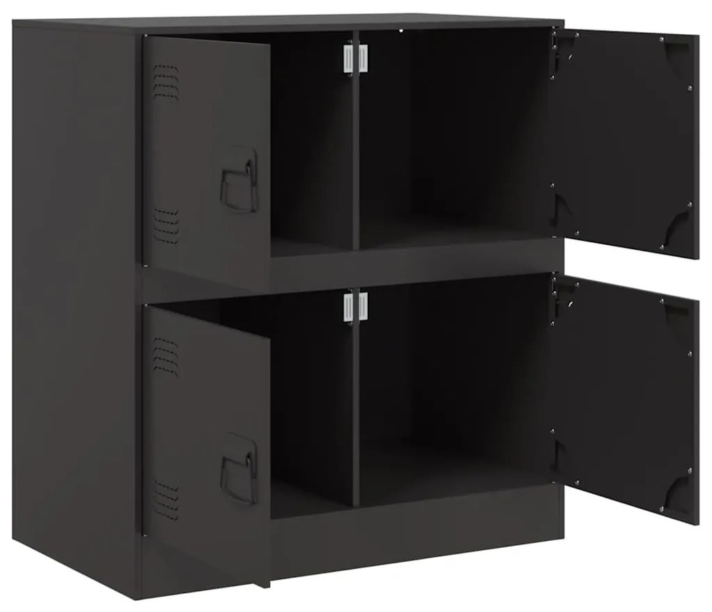 vidaXL Ντουλάπι Μαύρο 67 x 39 x 73 εκ. από Ατσάλι