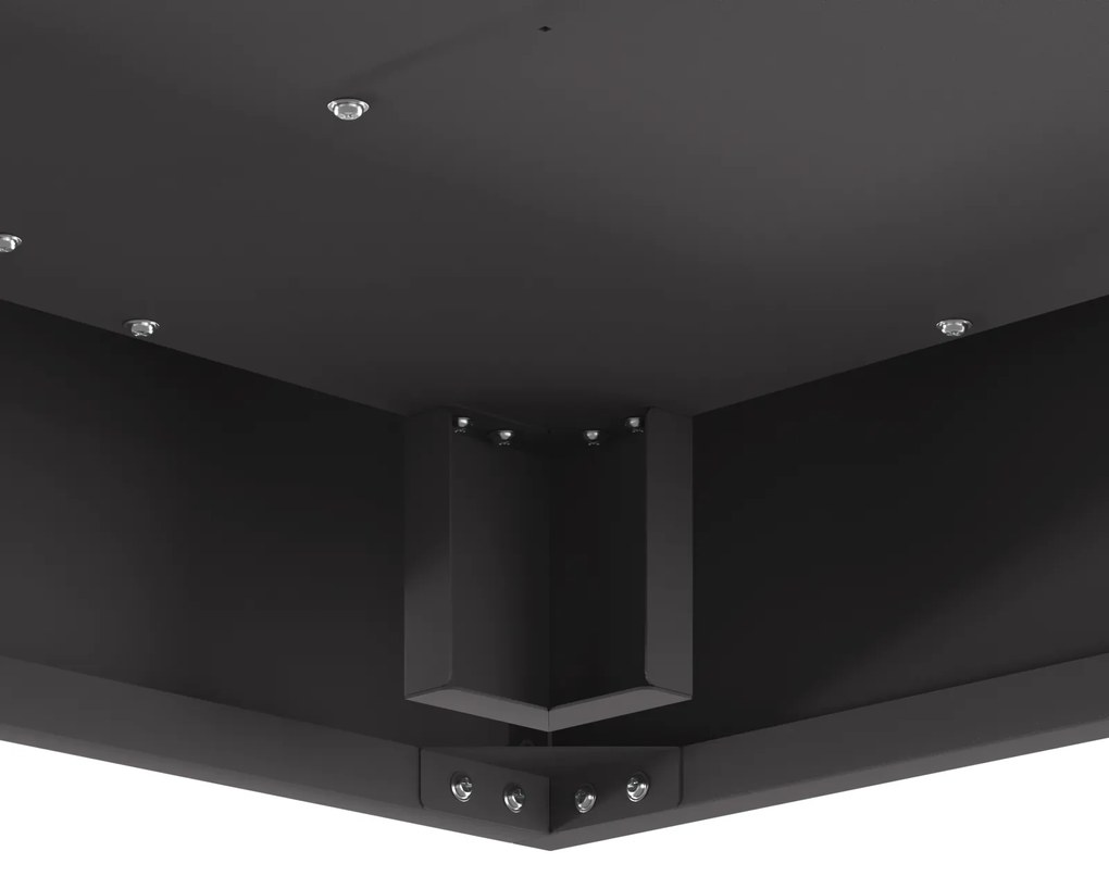 vidaXL Τζάκι Γωνιακό Μαύρο 60x60x30 εκ. Ατσάλι