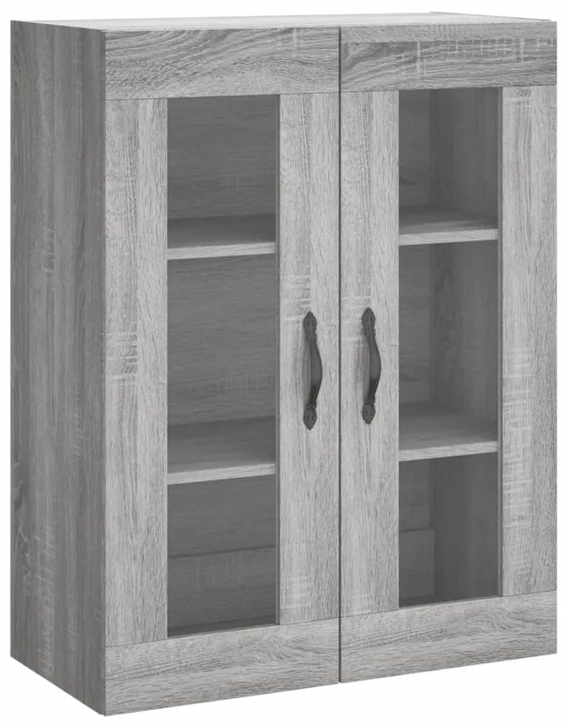 vidaXL Ντουλάπι Γκρι Sonoma 69,5 x 34 x 180 εκ. Επεξεργασμένο Ξύλο