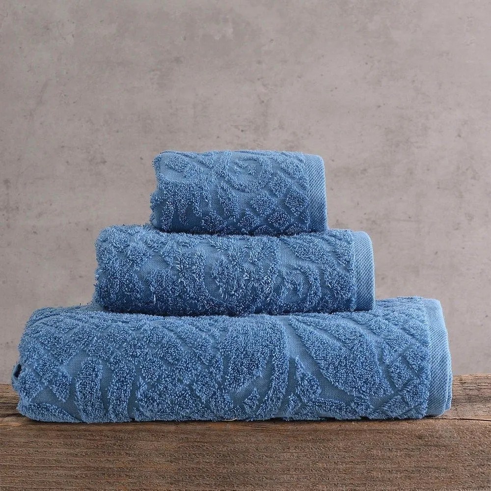 Πετσέτες Imani (Σετ 5τμχ) Blue Ρυθμός Towels Set 70x140cm 100% Πενιέ Βαμβάκι